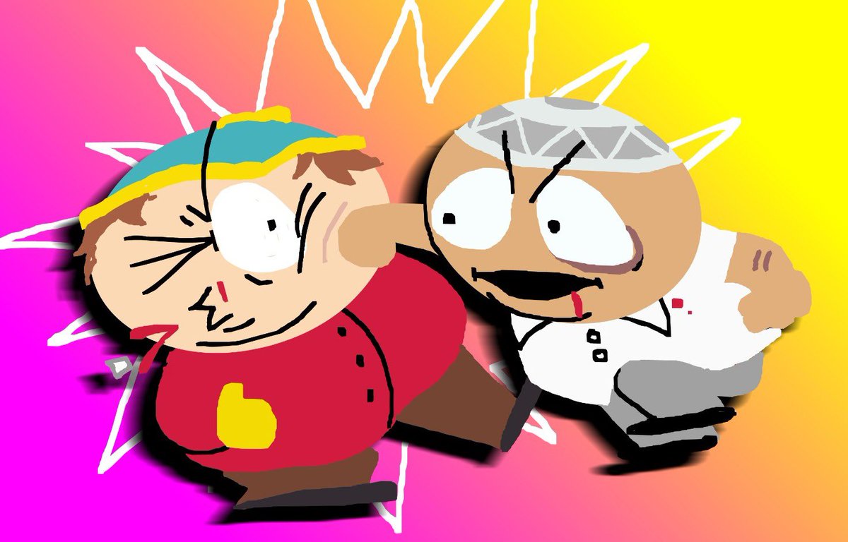 bowwowzerz_'s tweet image. A friend and I were having a heated debate on whether Cartman or Abboud would win in a fight so I made this 
#southpark #block13