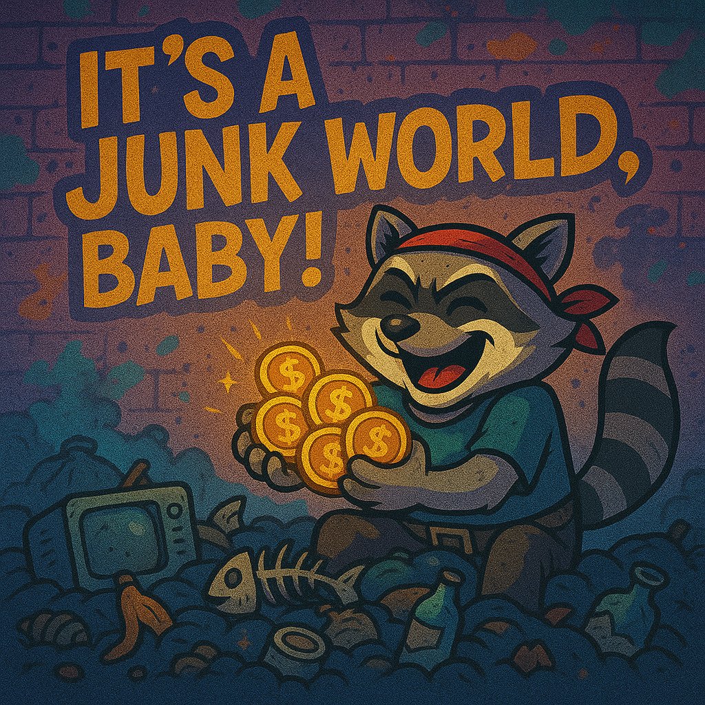 💥🚀 It’s a junk world, baby! 🚀💥

Tired of the same old memecoins?
$JNK flips the script—we hoard, we stack, we thrive in the trash! 🗑️💰
Join the dirtiest DePIN community on Solana and start building your pile.
The more junk you hold, the better!

👉 Wanna join the chaos?
 Get
