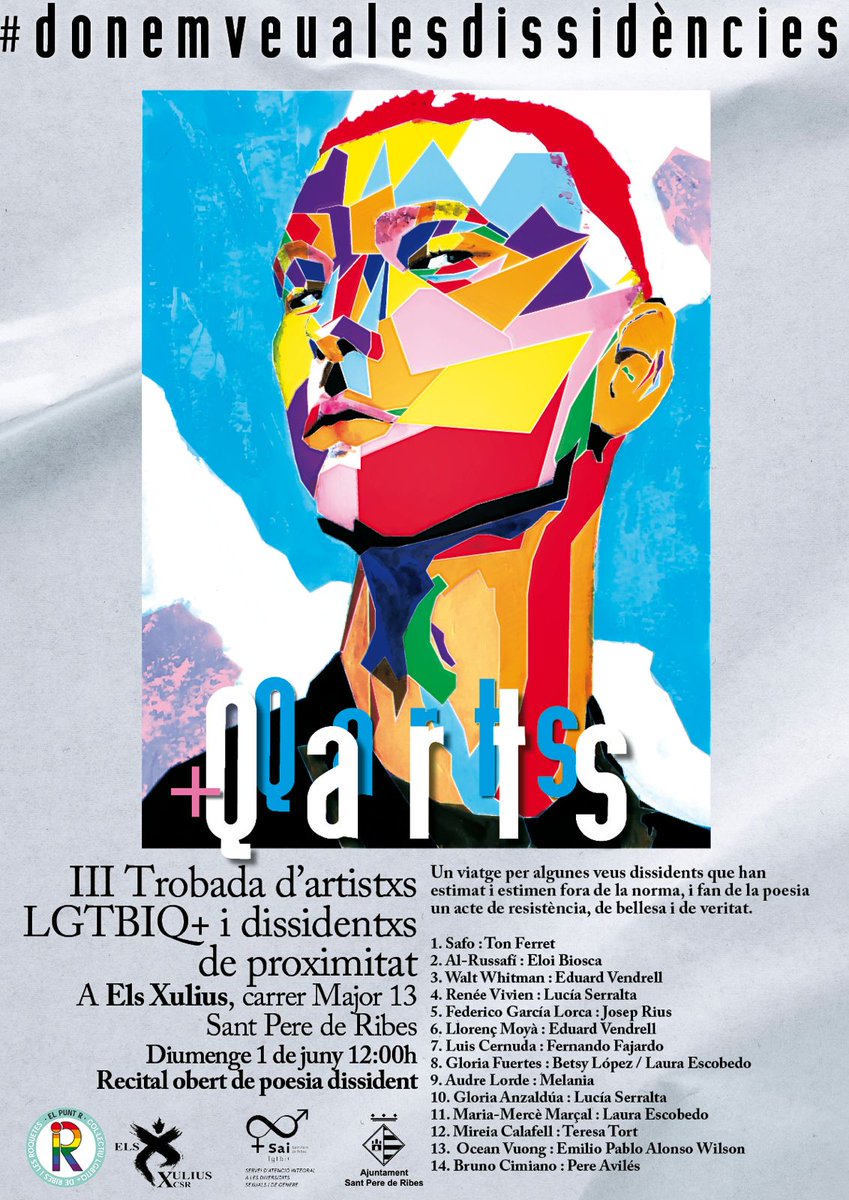 Ahir vam participar tres membres de RIMS al recital #donemveualesdissidències, organitzat per l'entitat <a href="/ElPuntR/">El Punt R</a> de Ribes.

I el color va acompanyar la paraula!