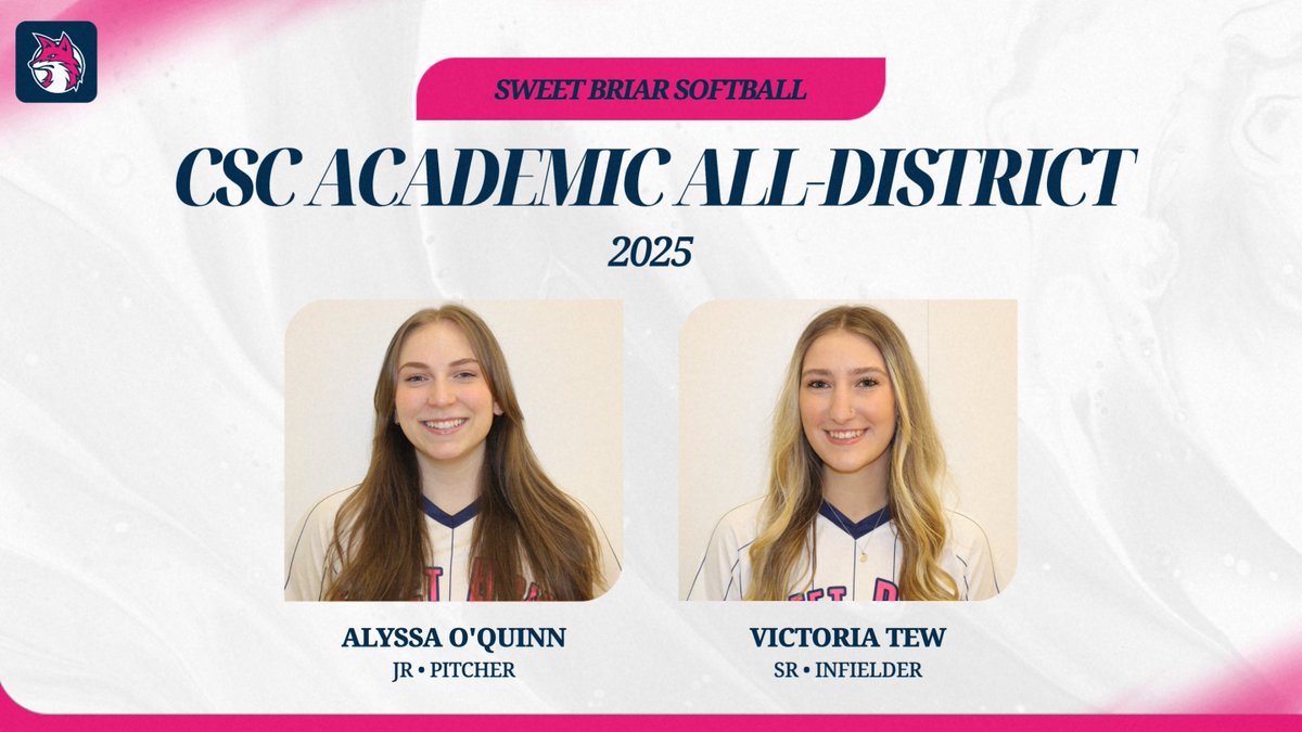 For the second-straight year, Alyssa O'Quinn and Victoria Tew have been named to the CSC Academic All-District Team 👏👏

📰: vixenathletics.com/news/2025/6/2/…

#upupsweet | #vixenFIERCE