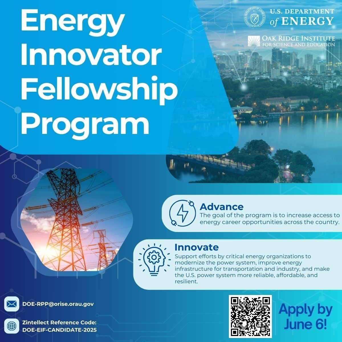 🔔 Reminder: Applications for the Energy Innovator Fellowship Program are due June 6. Don't miss this chance to help advance solutions at critical energy organizations!

🔗 Learn more: buff.ly/ilFmnBF