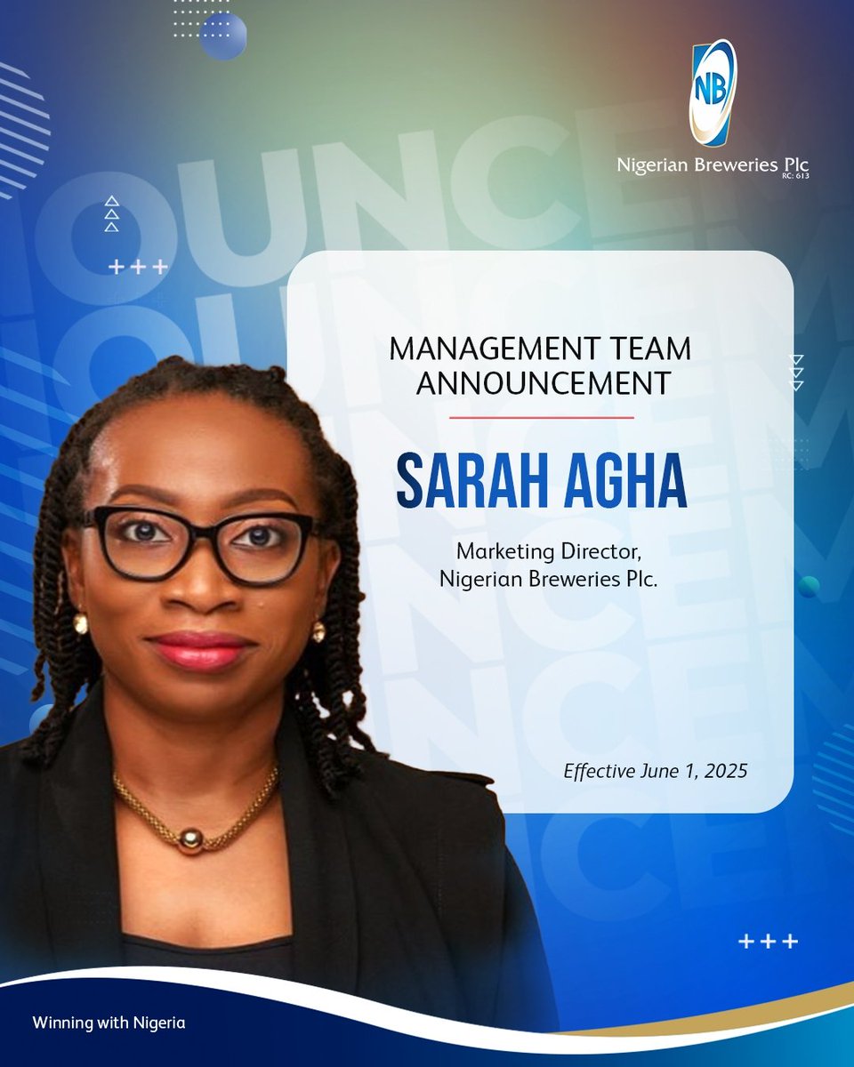We’re delighted to welcome Sarah Agha as our Marketing Director effective June 1st, 2025, succeeding Emmanuel Oriakhi, who has transitioned to his new role as Sales Director. 

Sarah will champion our consumer-led portfolio and marketing strategy. Since joining us in 2018, and