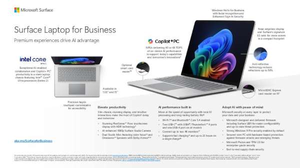 DGXSecurity (@dgxsecurity) on Twitter photo Premium productivity starts here. 💼 The Surface Laptop for Business with Intel® Core Ultra brings stunning visuals and AI-enhanced performance in one sleek device. Download the datasheet to see the specs. <a href="/Surface/">Microsoft Surface</a> <a href="/MSCloud/">Microsoft Cloud</a> stuf.in/bgg6kj Premium productivity starts here. 💼 The Surface Laptop for Business with Intel® Core Ultra brings stunning visuals and AI-enhanced performance in one sleek device. Download the datasheet to see the specs. <a href="/Surface/">Microsoft Surface</a> <a href="/MSCloud/">Microsoft Cloud</a> stuf.in/bgg6kj