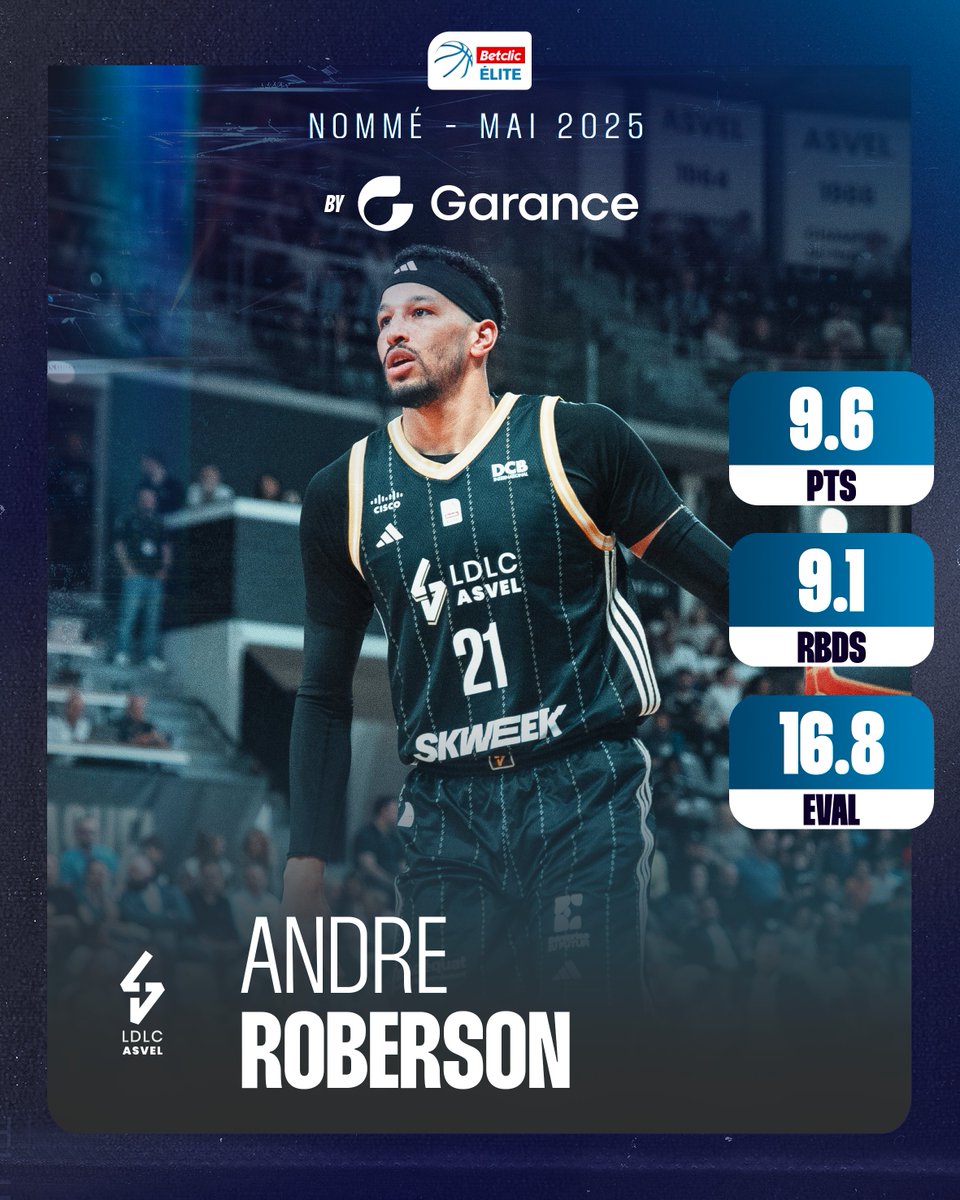 L'indispensable André Roberson 🌟

1 RT = 1 vote 📩

#JDMBetclicELITE by Garance 
<a href="/FlyDre21/">Andre Roberson</a> x <a href="/LDLCASVEL/">LDLC ASVEL</a>