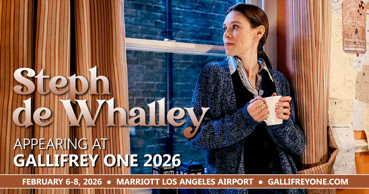 Fresh off her return appearance in "The Reality War," we're happy to welcome Steph de Whalley (Anita Benn) to the guest lineup for Gallifrey One 2026!  She'll be with us all three days next February. gallifreyone.com #gally1