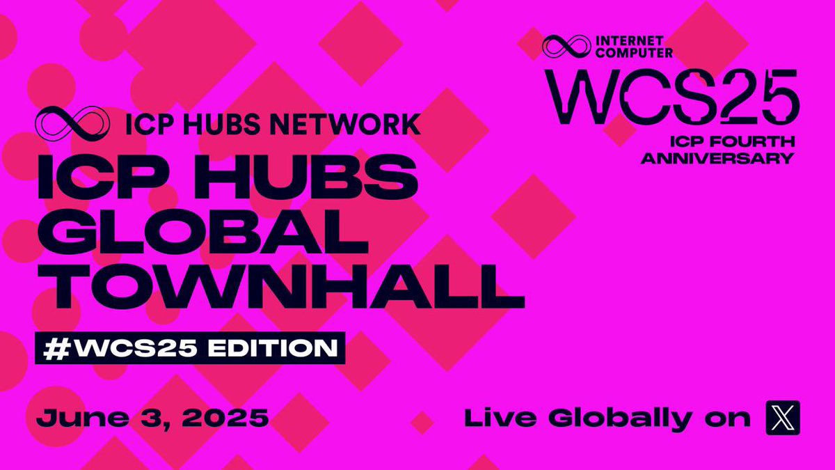 Xavierpapii's tweet image. This isn’t just a townhall. It’s a global pulse check. Ideas. Culture. Innovation, all syncing in one moment.

The ICP ecosystem is linking up at #WCS25, &amp;amp; the world’s invited.
Tap in. Speak up. Be part of the shift.

It streams here lu.ma/hcexb5xz
#WorldComputerSummit25