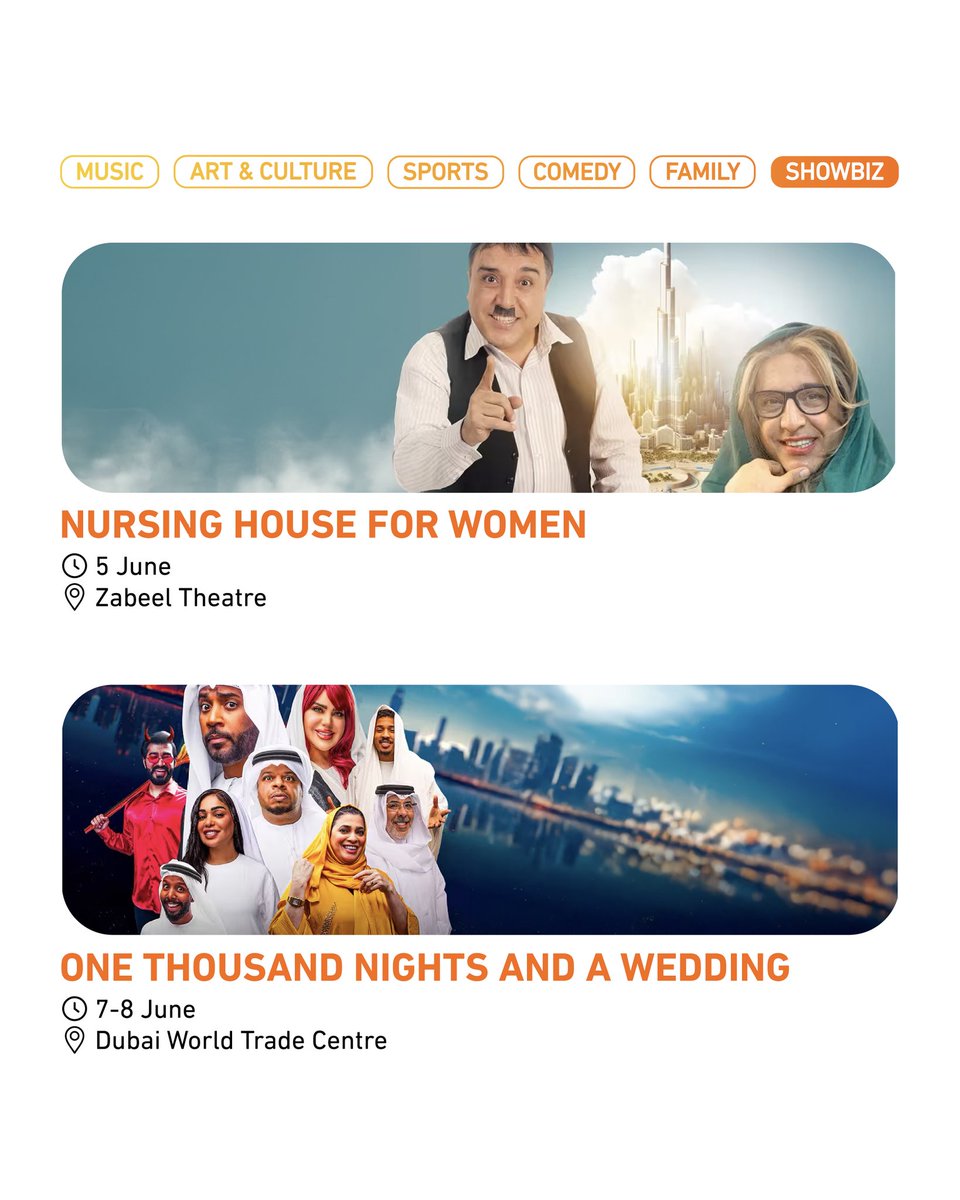 Dubai_Calendar (@dubai_calendar) on Twitter photo This week in #Dubai, the city lights up with Eid festivities for the whole family, stirring love ballads, iconic stage productions, and immersive experiences for all ages. 🌙🎶🎭 
🎟️ Find more information at the link
visitdubai.com/en/articles/th…
#Dubai_Calendar This week in #Dubai, the city lights up with Eid festivities for the whole family, stirring love ballads, iconic stage productions, and immersive experiences for all ages. 🌙🎶🎭 
🎟️ Find more information at the link
visitdubai.com/en/articles/th…
#Dubai_Calendar