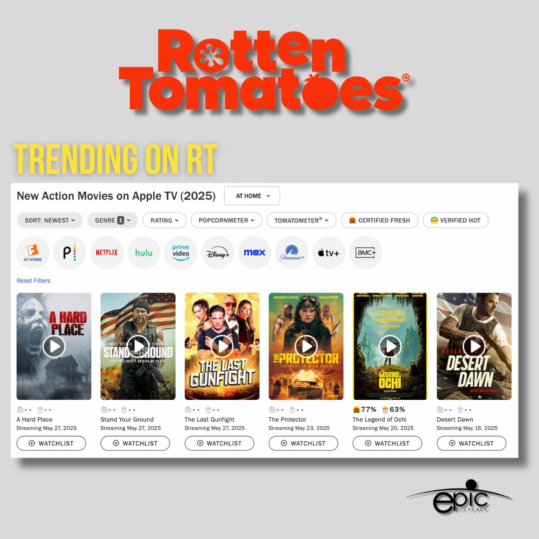 Stand Your Ground is the #2 trending action movie on <a href="/RottenTomatoes/">Rotten Tomatoes</a>!

Love the film? Drop your rating &amp; help us climb to #1. 

rottentomatoes.com/m/stand_your_g…

Now streaming on Apple TV and more! 🎬

#StandYourGroundMovie #NowStreaming #RottenTomatoes #VoteNow #ActionThriller
