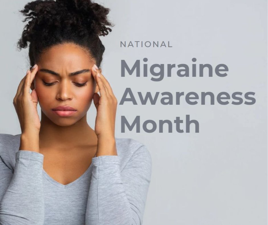 🧠 June is National Headache &amp; Migraine Awareness Month.
Millions live with migraines—let’s raise awareness, share support, and spread hope.
You’re not alone, and help is out there.
#MigraineAwarenessMonth #HeadacheAwareness