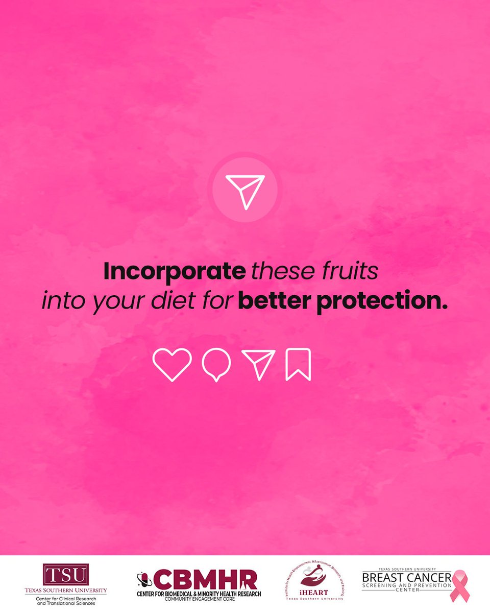 TSUBCSPC's tweet photo. Nature’s defenders: Fruits that help fight breast cancer
Berries, apples, and citrus fruits are rich in antioxidants and immune-boosting compounds that may lower cancer risk.
Eat smart, stay strong.
#BreastCancerPrevention #HealthyEating #FoodAsMedicine #breastcancer #tsu https://t.co/uiKGMtPS2p
