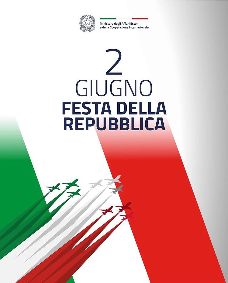 Buona Festa della Repubblica a tutti gli Italiani 🇮🇹