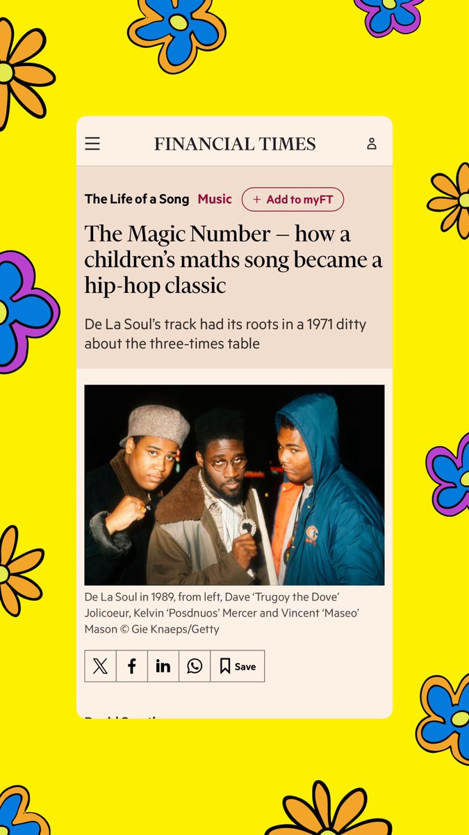 The Magic Number — how a children’s maths song became a hip-hop classic ft.com/content/0fd060… via @ft