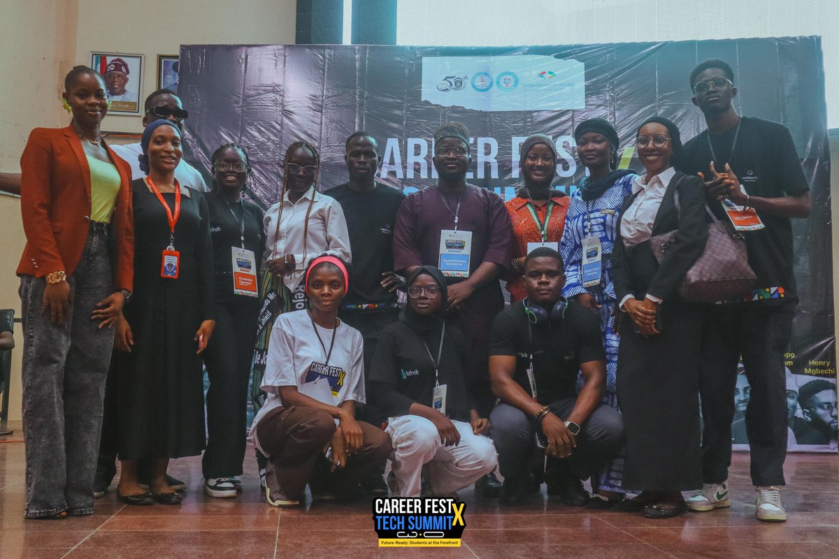 SundayOdafe1's tweet photo. Last Tuesday, Career Fest X Tech Summit 2025 happened at University of Ilorin Main Auditorium. 2,600+ students. Industry giants. Life-changing conversations.
But here's what most people don't know about this journey... 👇 https://t.co/0sYGPC5pT1