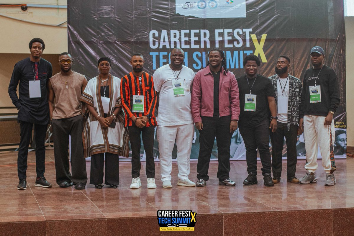 SundayOdafe1's tweet photo. Last Tuesday, Career Fest X Tech Summit 2025 happened at University of Ilorin Main Auditorium. 2,600+ students. Industry giants. Life-changing conversations.
But here's what most people don't know about this journey... 👇 https://t.co/0sYGPC5pT1