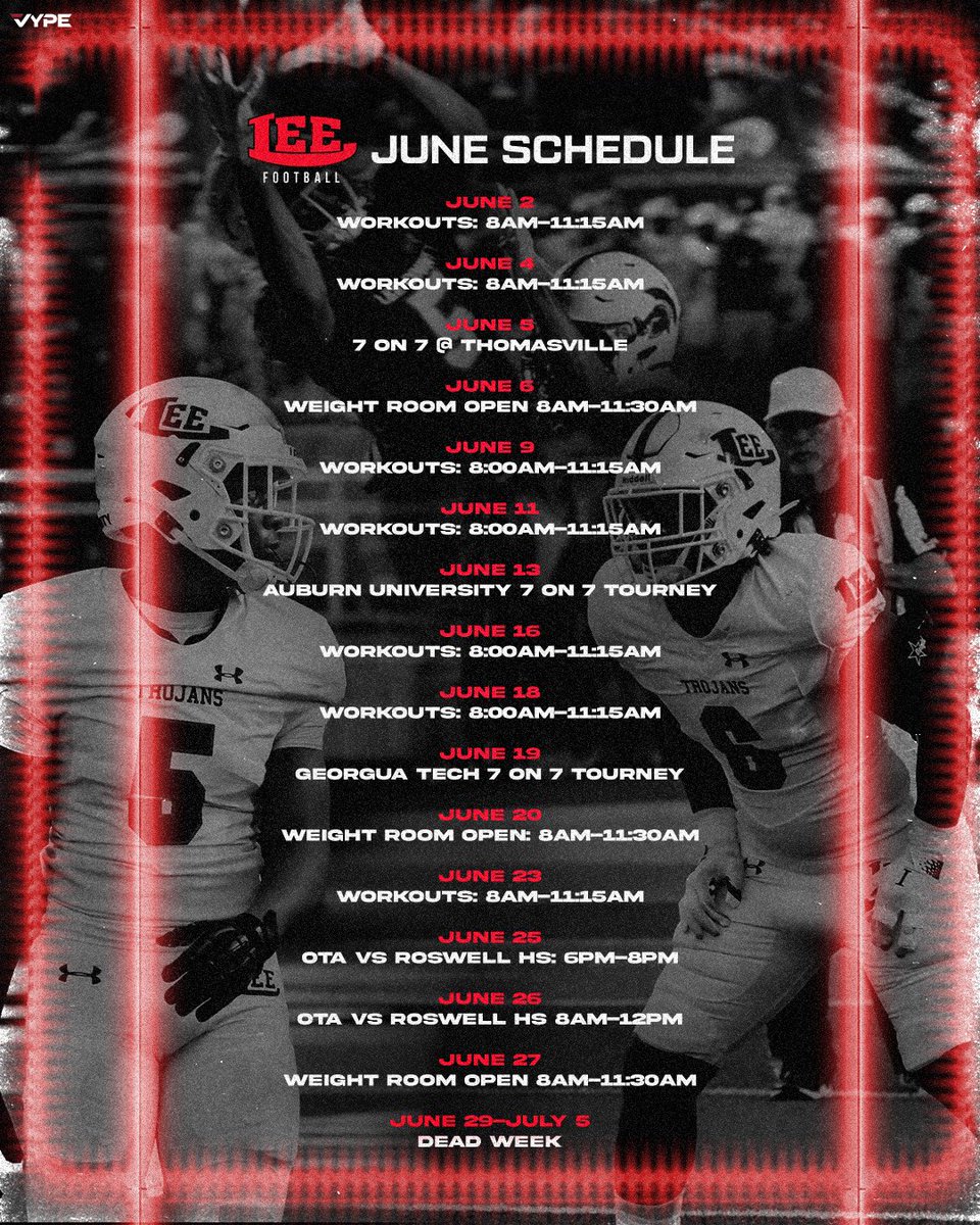 🚨 2025 June Schedule 🚨