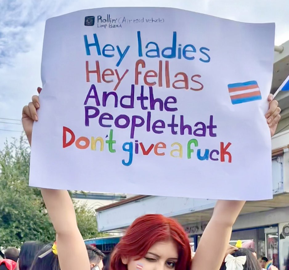 happy pride month from me at last year’s pride parade 😁