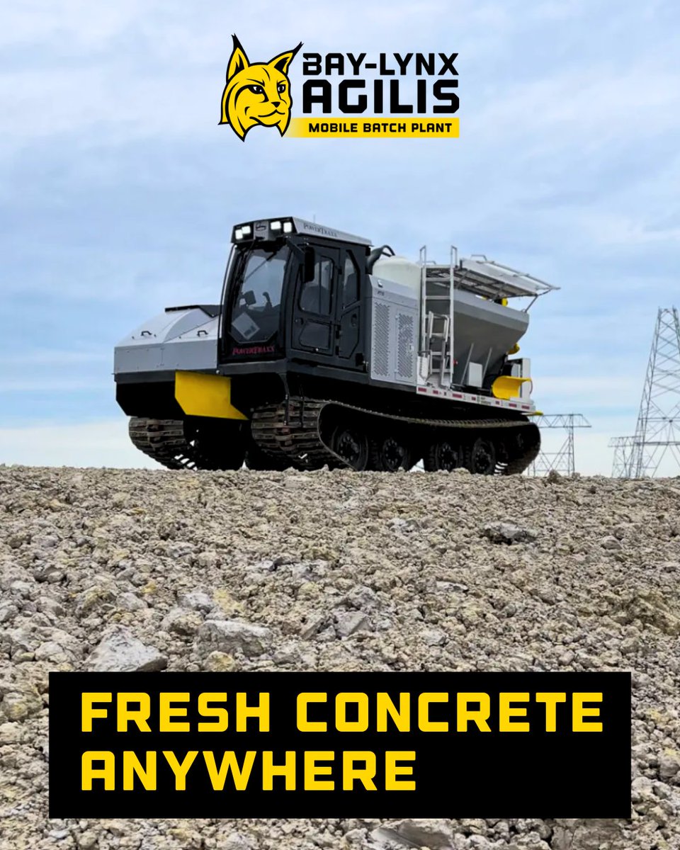Fresh Concrete, Anywhere You Need It

Make remote construction projects simpler with the Agilis Mobile Batch Plant.

No more air deliveries, no more short loads, no more waste.

Efficient, Reliable, Unstoppable.

It’s Better With Bay-Lynx.

Learn More: bay-lynx.com/products/volum…