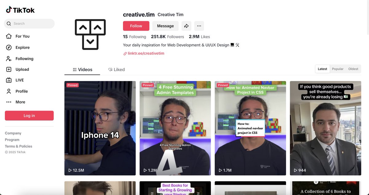 Axelut's tweet image. Our Youtube and TikTok channels for @CreativeTim were constantly growing in the past months. If you want to share with our audience any tool, tutorial, flow related to AI Automations, AI Development or anything that can help people build/grow their business feel free to write meโฆ