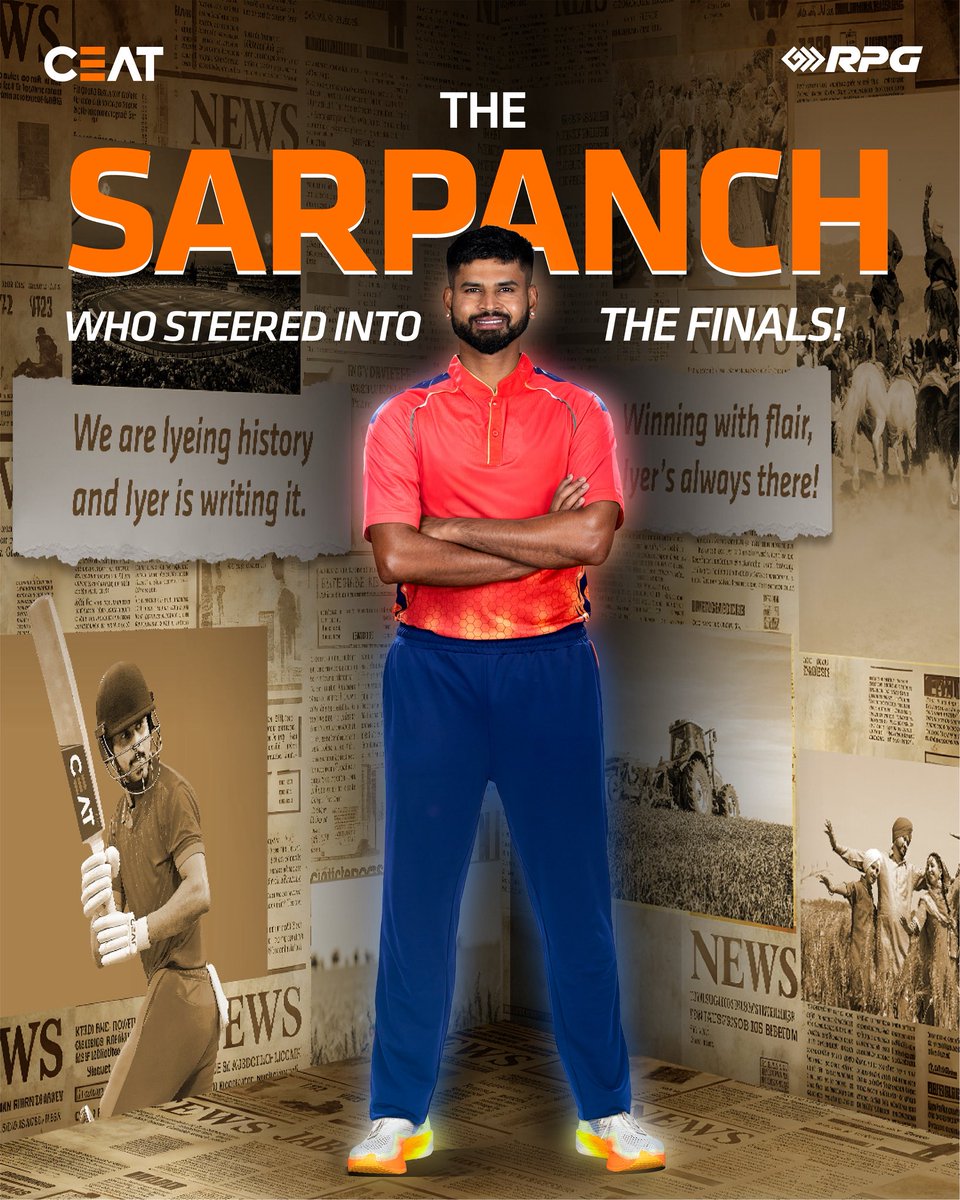 The kings are heading to the final frontier!

#ShreyasIyer #IPL2025 #cricket #CEAT #sarpanch