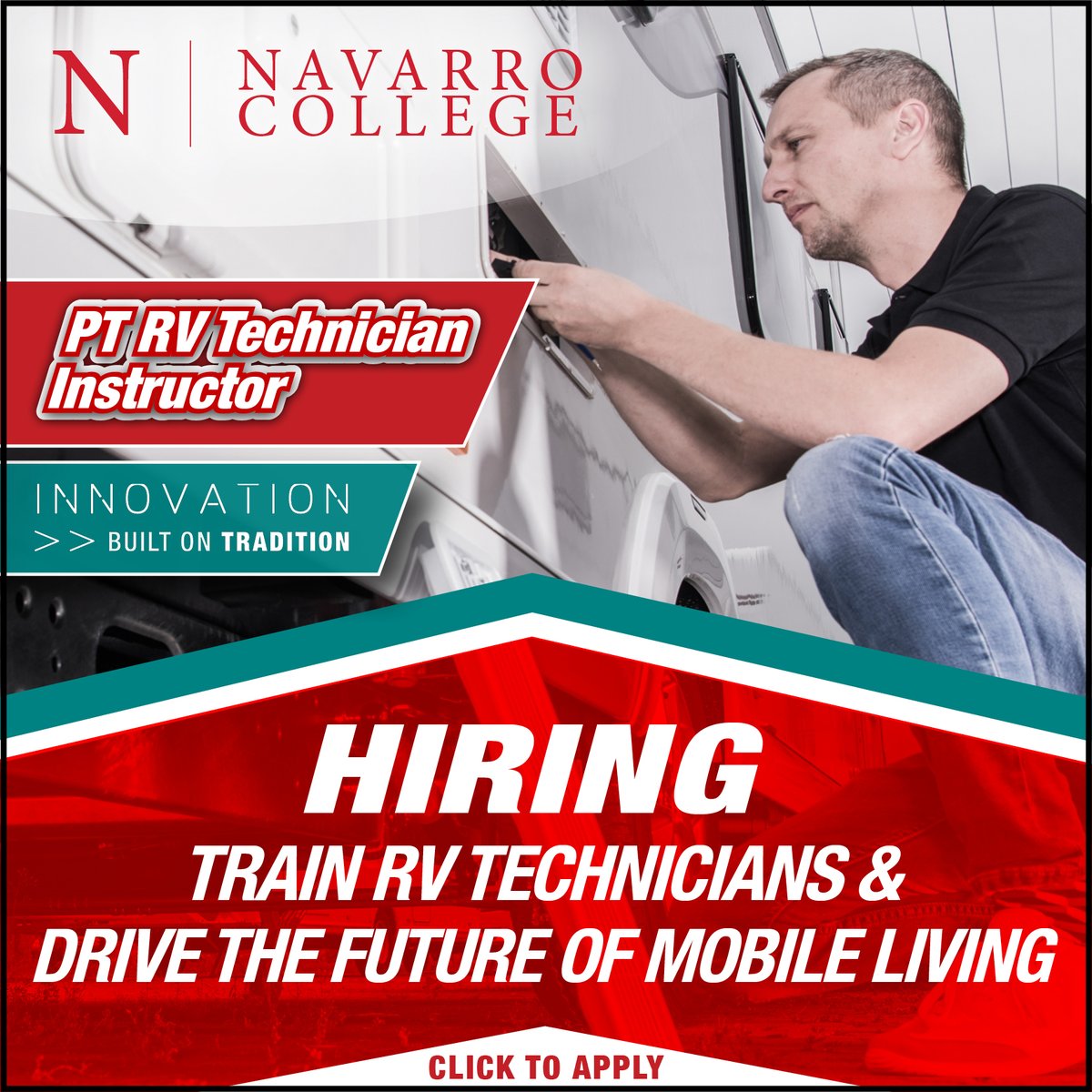 🌟RV Technician program: Coming this fall🌟

Skilled RV Technicians are in high demand nationwide+we're excited to be able to train the next generation!

Check out all the specifics:
navarrocollege.edu/ce/rv-tech.html

We are also looking for Part-time Instructors!
jobs.navarrocollege.edu