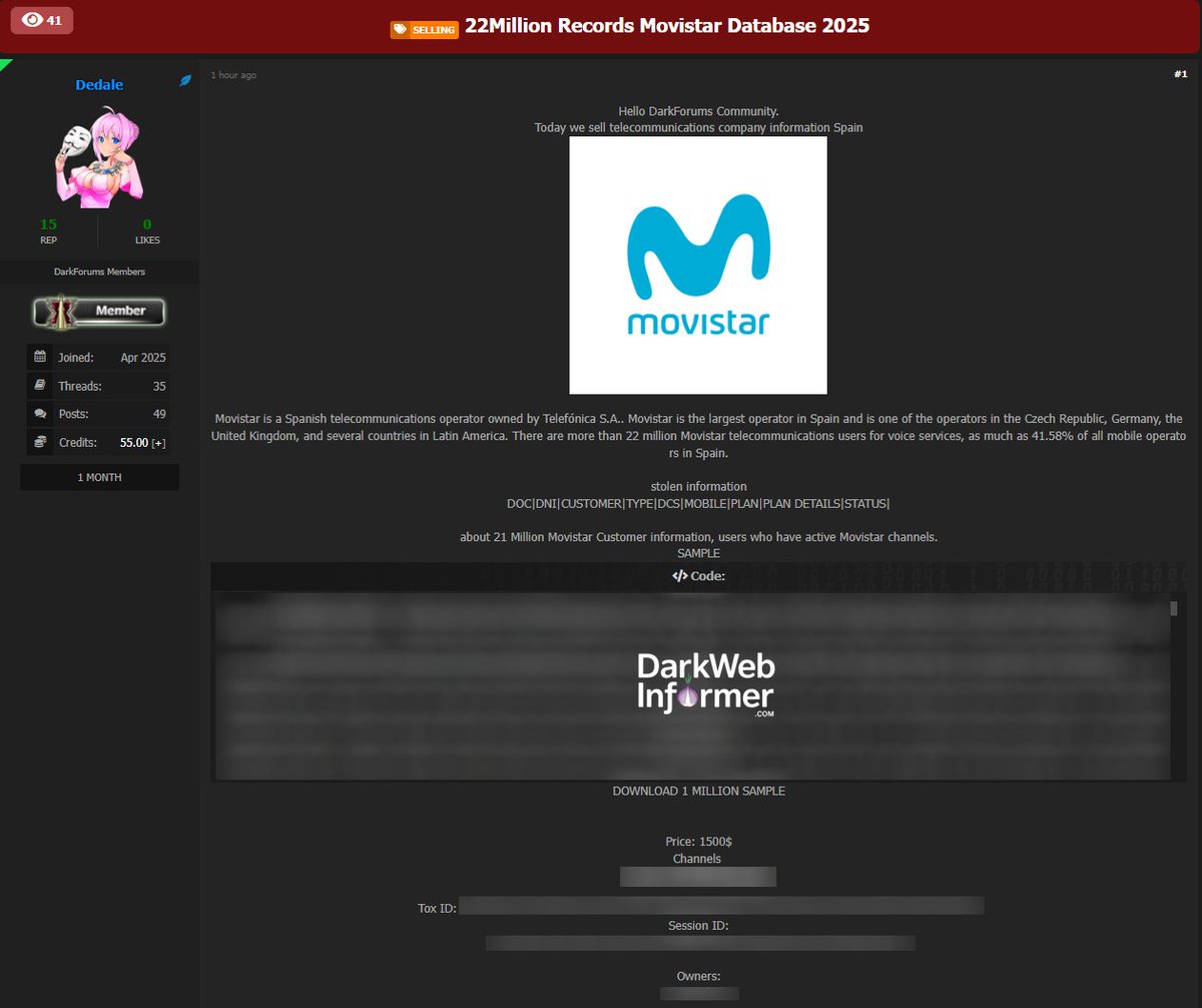 Dark Web Informer tweet media