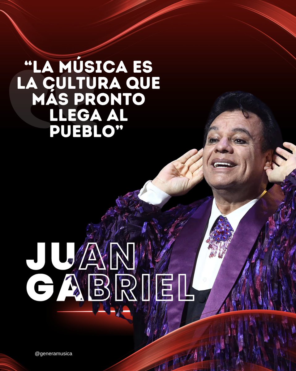 🎶 “La música es la cultura que más pronto llega al pueblo” – Juan Gabriel 🇲🇽
El legado del Divo de Juárez vive en cada nota, cada verso y cada corazón que canta sus canciones.
Porque la música no solo se escucha, se siente, se comparte y une.