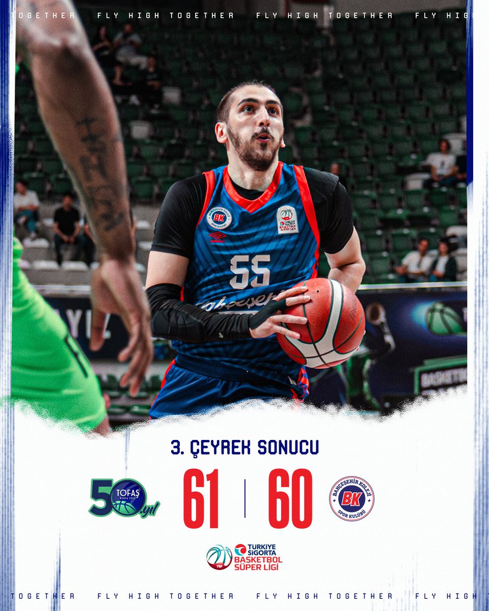 Türkiye Sigorta Basketbol Süper Ligi | Play-off Çeyrek Final 3. Maç | Üçüncü Çeyrek Sonucu | TOFAŞ 61 – 60 Bahçeşehir Koleji

❤️💙 #FlyHighTogether | <a href="/basketsuperligi/">Türkiye Sigorta Basketbol Süper Ligi</a> #AvrupanınEnSüperi
