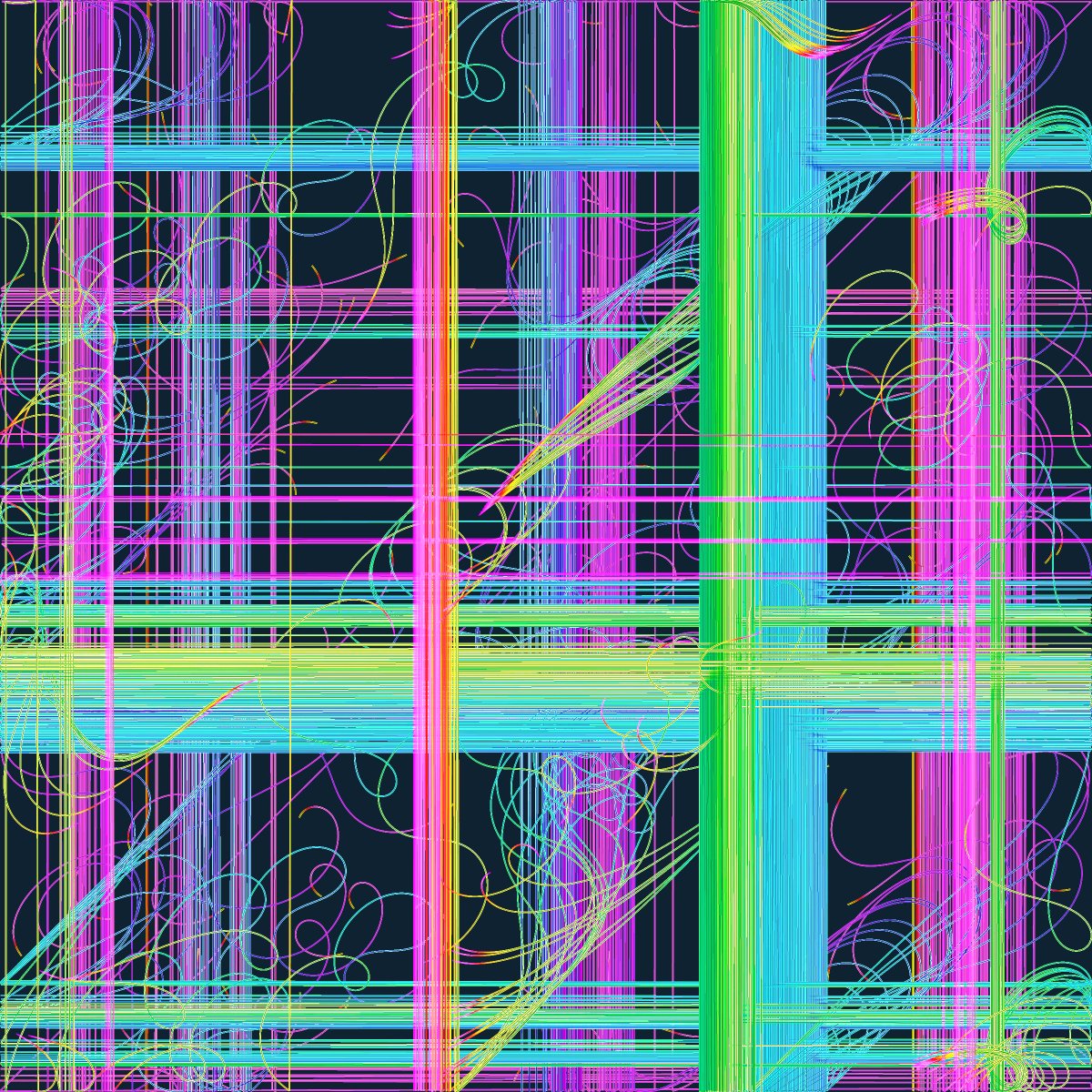 lines x flow. color and line study.