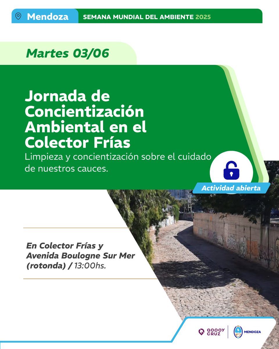 energiayamb_mza's tweet photo. 🌿Porque el ambiente importa y es responsabilidad de todos, Mendoza se suma a la Semana Mundial del Ambiente del 2 al 7 de junio con actividades para cuidar y respetar nuestro entorno.

Conocé todas las actividades para sumarte y ser parte del cambio. https://t.co/7D4Rmlky2E