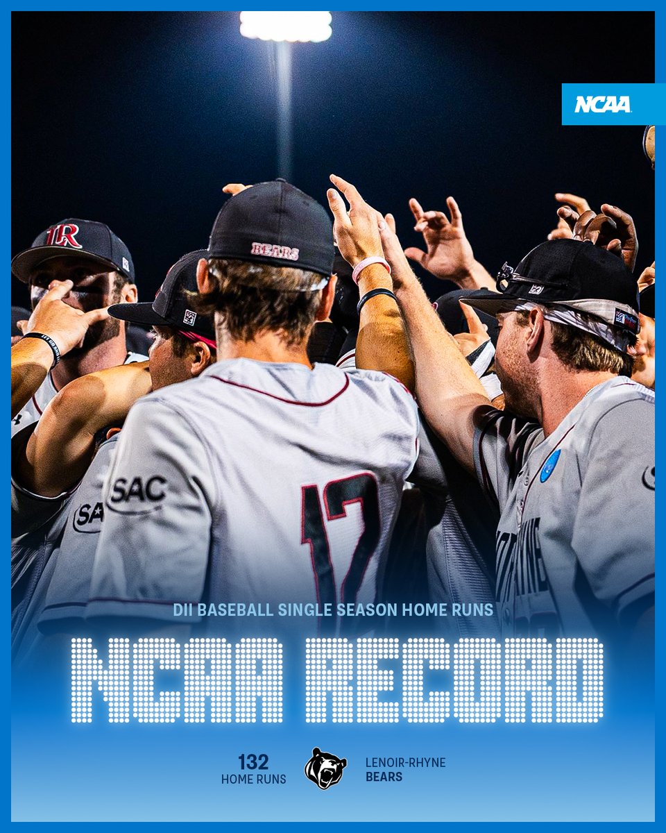 NCAA (@ncaa) on Twitter photo A record-breaking season at the plate for <a href="/Baseball_LR/">LR BEARS BASEBALL</a> 🔥
#D2BSB x <a href="/NCAADII/">NCAA Division II</a> A record-breaking season at the plate for <a href="/Baseball_LR/">LR BEARS BASEBALL</a> 🔥
#D2BSB x <a href="/NCAADII/">NCAA Division II</a>