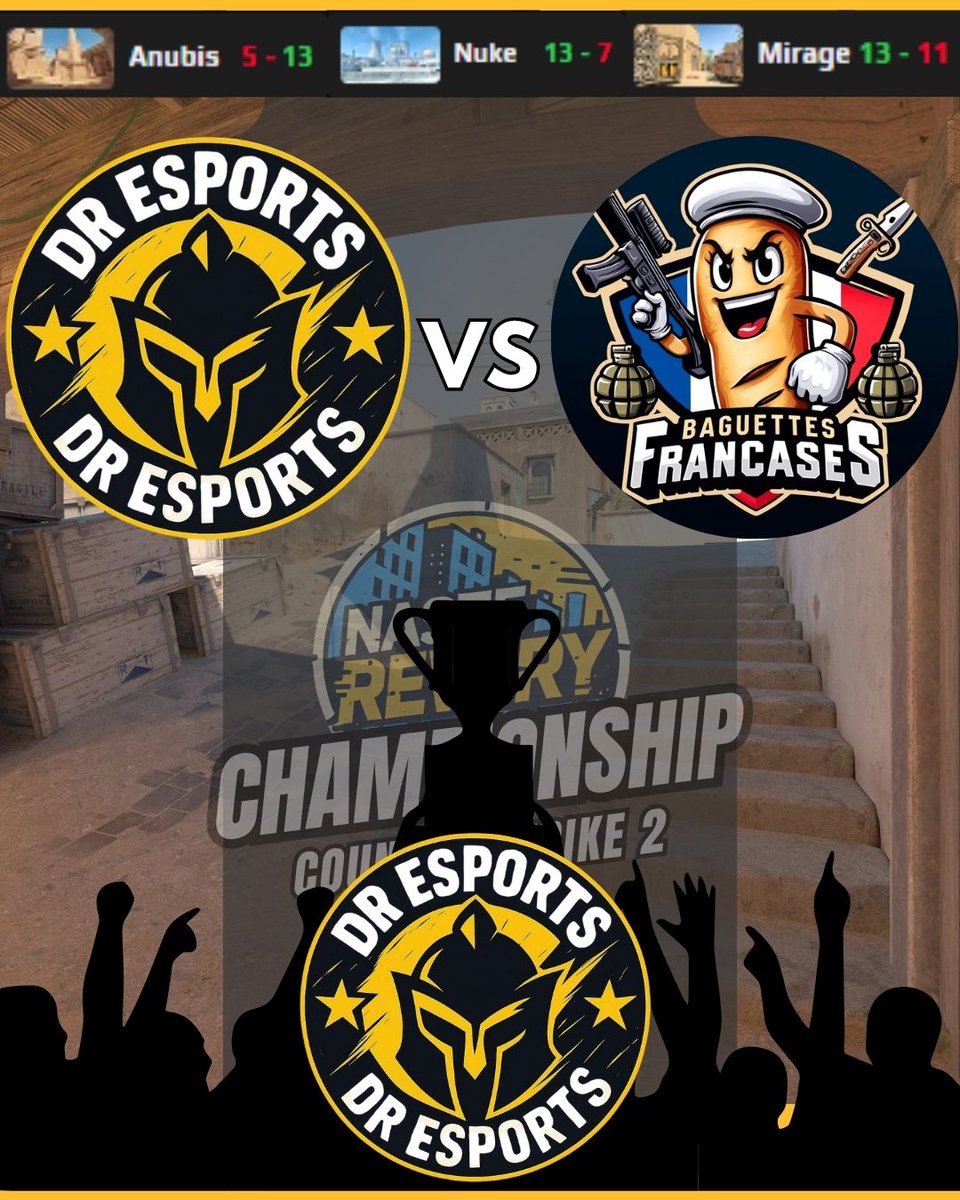 🎯 Finał turnieju Nasze Rewiry
📅 Data: 01.06
🕗 Godzina: 20:15
🆚 <a href="/baguettesfrance/">baguettes françaises</a>
📊 Wynik: 2:1
Pokonujemy <a href="/baguettesfrance/">baguettes françaises</a> wynikiem 2:1 i sięgamy po zwycięstwo w całych rozgrywkach!
Dziękujemy wszystkim, którzy nas wspierali i kibicowali.🏆
Sponsorzy:
<a href="/superiongg/">superiongg</a>  <a href="/PukawkaPL/">Pukawka.pl</a>