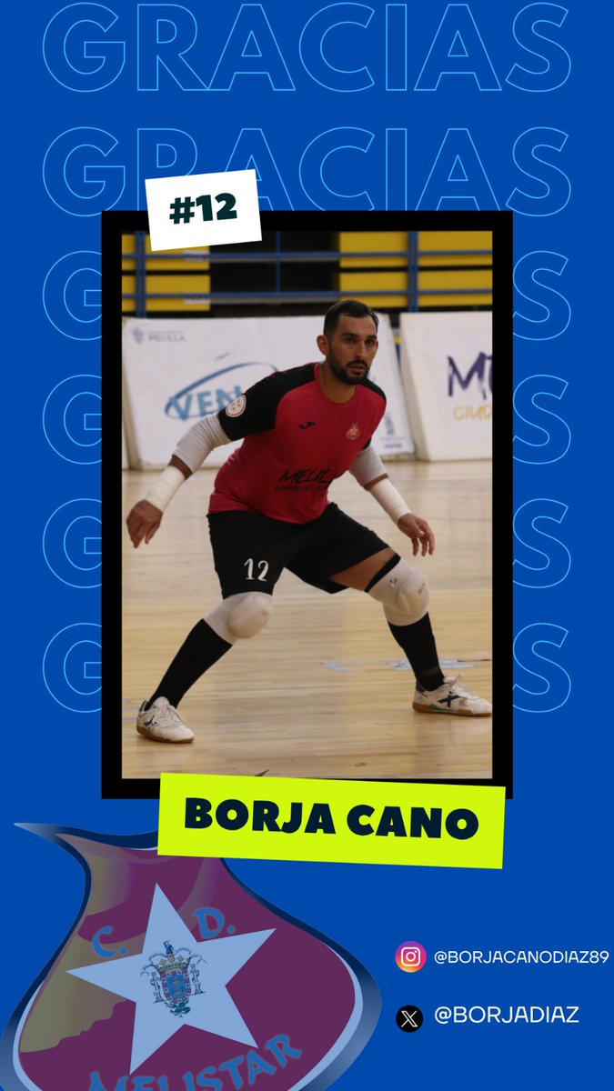 Comunicamos otra baja, en este caso la de un portero al que todos conocemos y queremos, es de la casa y pasado por múltiples equipos de Melilla.
Aparca el futsal para emprender nuevos proyectos profesionales.
Desde aquí, lo promocionaremos y apoyaremos siempre.
Suerte <a href="/BorjaDiaz/">Borja Cano</a>