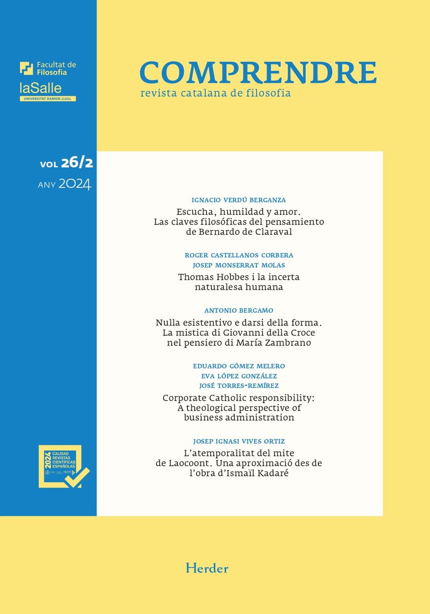 📙Ja disponible en accés obert el número 26/2 (2024) de #COMPRENDRE
📙Ya disponible en acceso abierto el número 26/2 (2024) de #COMPRENDRE
📙Avalaible in open acces the issue 26/2  (2024) de #COMPRENDRE

raco.cat/index.php/Comp…