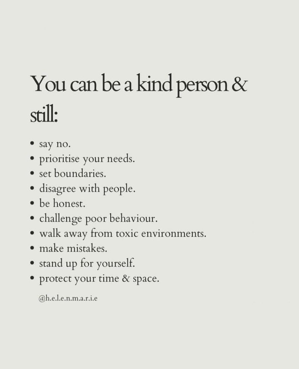 You can be a kind person &amp; still...