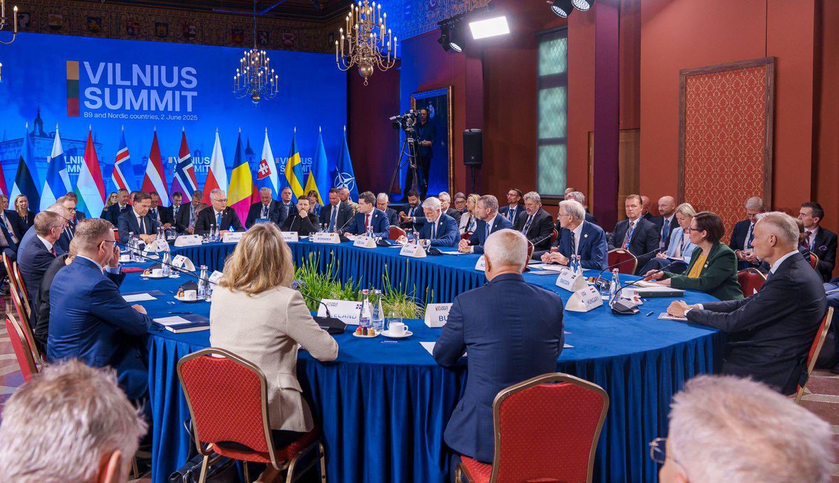 Concluded a key #B9Summit in Vilnius. As we approach the NATO Summit in The Hague, a robust transatlantic Alliance remains the backbone of our defence. Russia’s threat demands credible deterrence. Increased defence spending is not optional; it is our shared responsibility. The