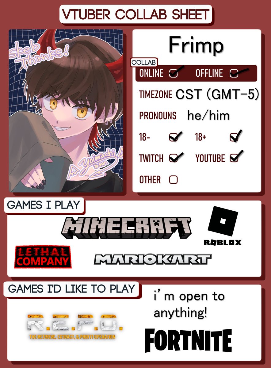 frimpVT's tweet photo. hello! i'd love to collab with and meet new people! ٩(ˊᗜˋ )و https://t.co/7E5xnuXCEa