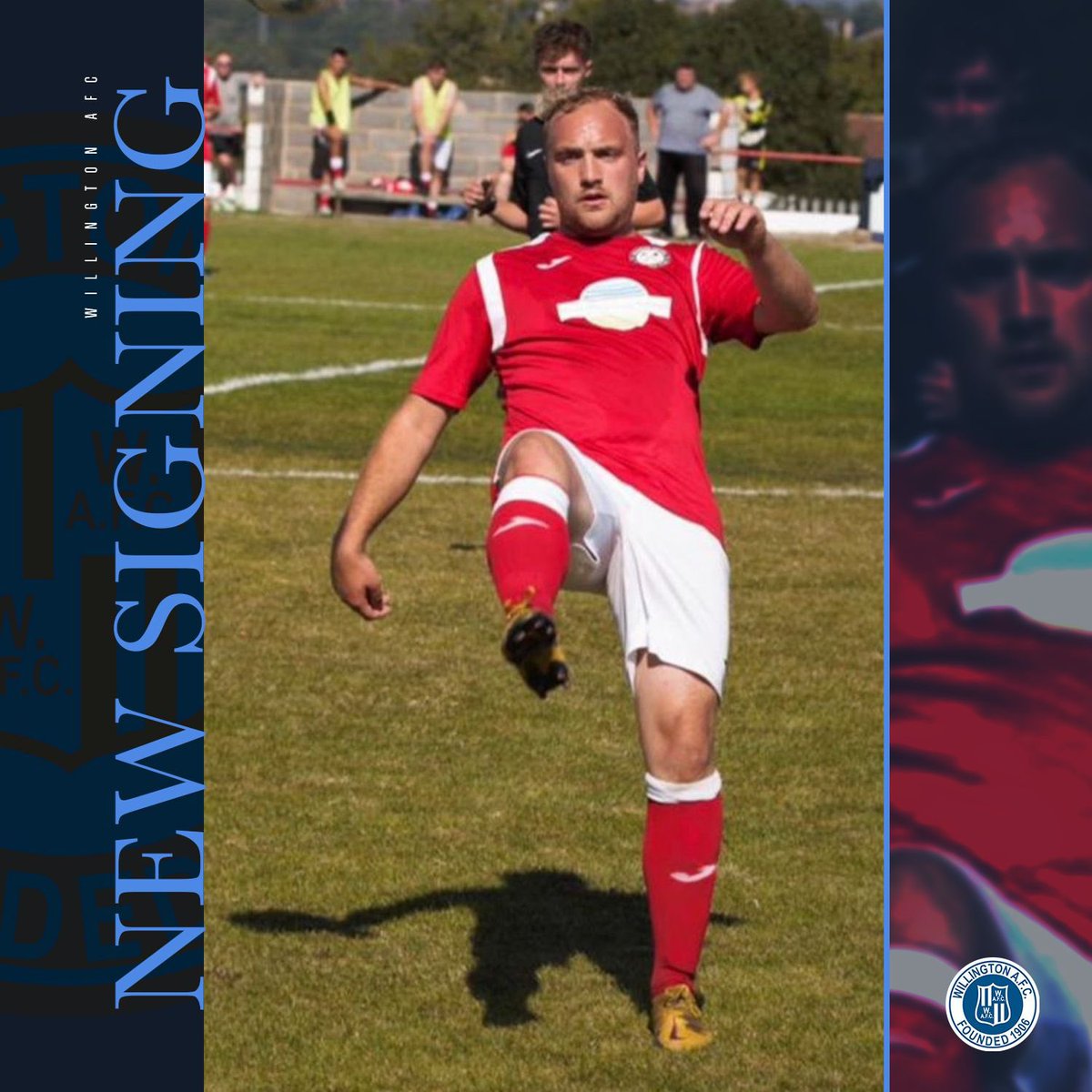 Signing Number 1:

We are delighted to welcome Davey Mitchell to the team for the ahead season.

Davey has a wealth of experience from the Northern League and will bring a steeliness to the side.

Welcome Davey 

🔵⚪️🔵⚪️