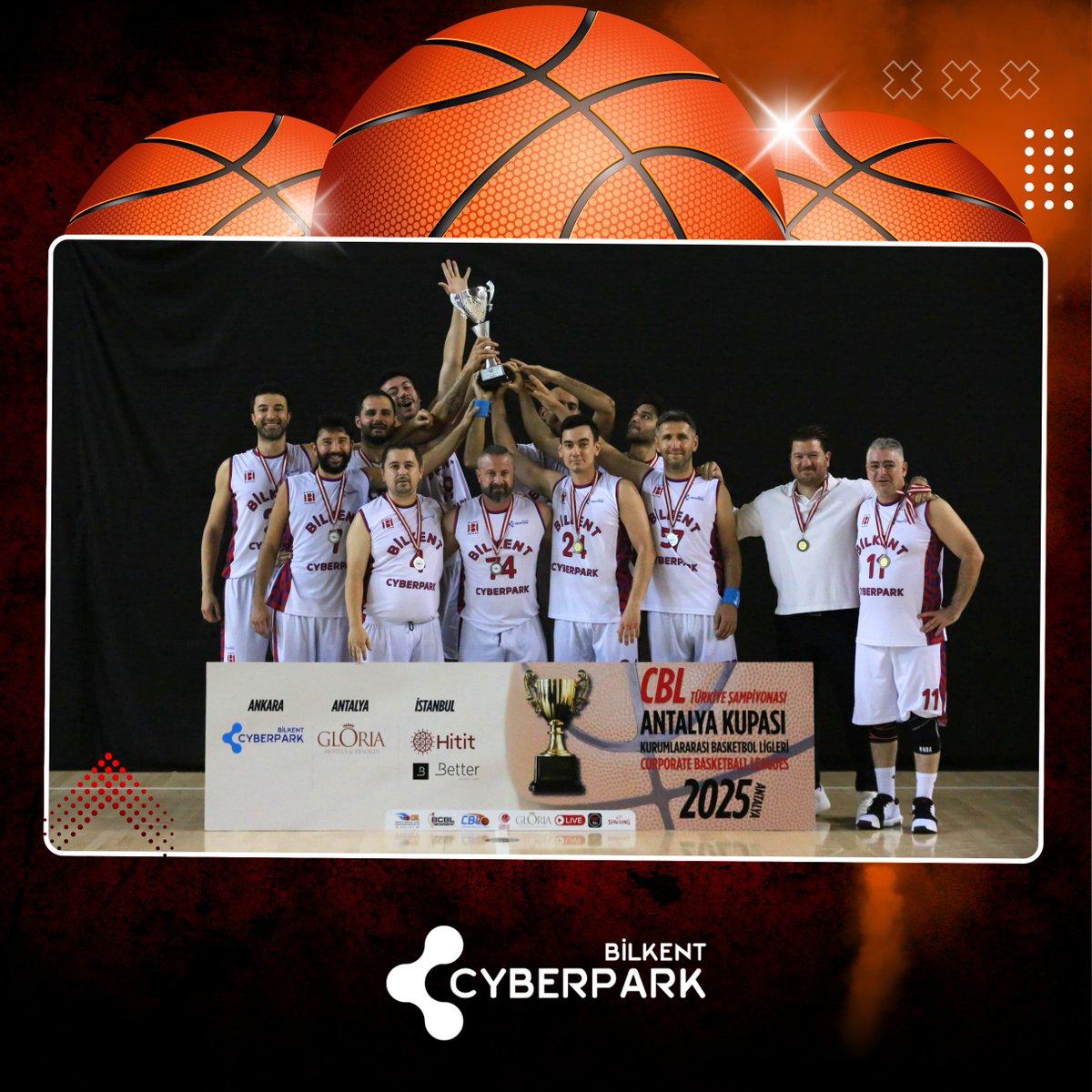 🏀Bilkent CYBERPARK Basketbol Takımı, Antalya’da düzenlenen CBL Corporate Basketball Leagues 2025 Türkiye Şampiyonası’nda Seri C ikincisi olmanın gururunu yaşıyor!

💪🔥 Takımımızı gönülden tebrik ediyor, emeği geçen herkese teşekkür ediyoruz.

#BilkentCYBERPARK