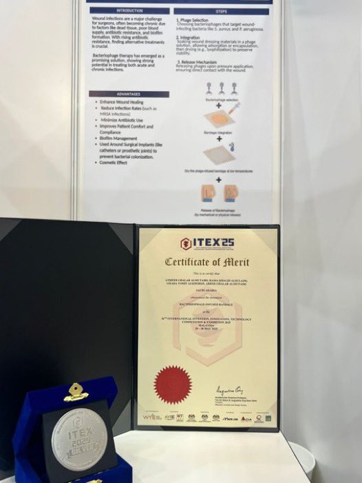 abeer2602's tweet photo. سعدت بالمشاركة في المعرض الدولي للاختراع والابتكار والتكنولوجيا (ITEX25) في ماليزيا، وحصدت الميدالية الفضية 🥈
الحمد لله على هذا التوفيق🖤🖤
#ITEX2025 https://t.co/YfL1HbQFjj