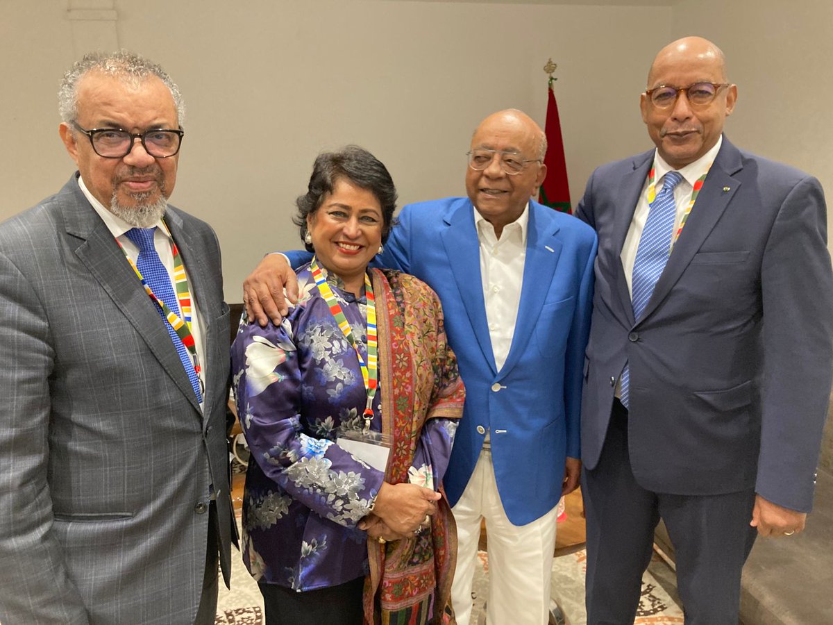 Ibrahim Mayaki (@nepad_mayaki) on Twitter photo At <a href="/Mo_IbrahimFdn/">Mo Ibrahim Foundation</a> governance weekend #IWG in Marrakech today, great meeting with great insights, genuine sentiments with <a href="/aguribfakim/">Ameenah Gurib-Fakim</a> <a href="/DrTedros/">Tedros Adhanom Ghebreyesus</a> and my dear brother Mo. At <a href="/Mo_IbrahimFdn/">Mo Ibrahim Foundation</a> governance weekend #IWG in Marrakech today, great meeting with great insights, genuine sentiments with <a href="/aguribfakim/">Ameenah Gurib-Fakim</a> <a href="/DrTedros/">Tedros Adhanom Ghebreyesus</a> and my dear brother Mo.