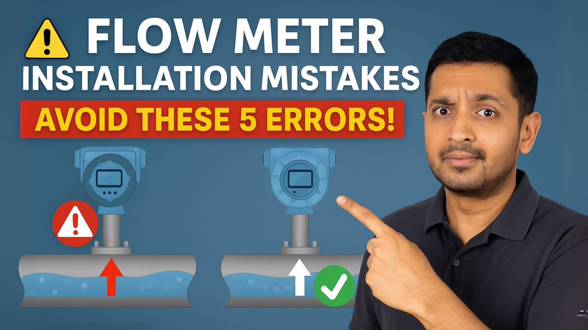 TechartRad28699's tweet image. Top 5 flow meter installation mistakes — and how to avoid them. 📉

Raj Kanabar explains:
✅ Wrong location
✅ Reversed flow
✅ Air pockets

Watch &amp;amp; learn: youtu.be/_tm_FO0ya9c

#RadicalTechMart #RadicalTechArt #RadicalTalks #RajKanabar #FlowMeter #ProcessAutomation