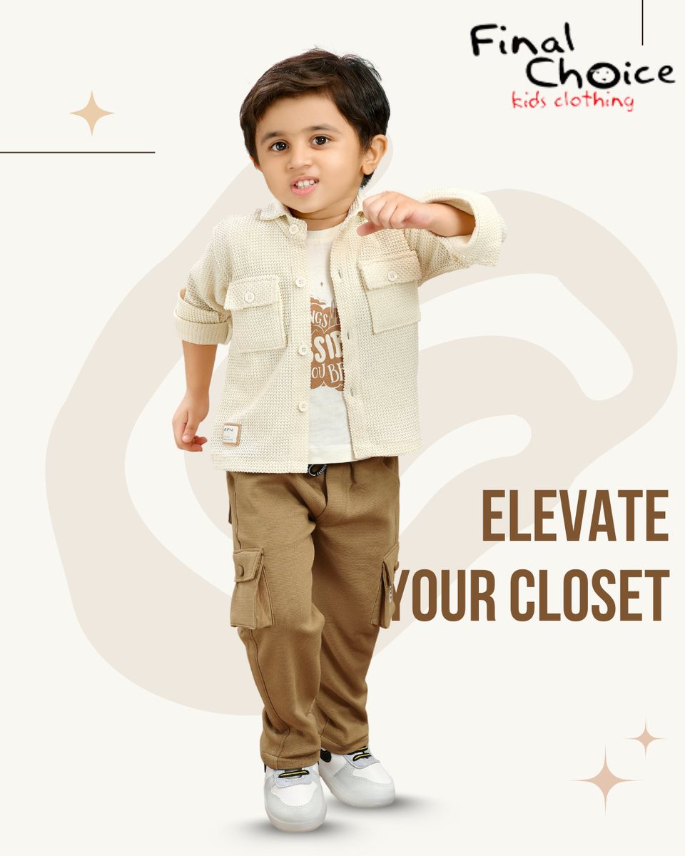 finalchoicekids's tweet image. The Everyday Outfit, Upgraded Because ordinary is never an option.
#FinalChoice
#BoysCasualWear
#CoolKidStyle
#MiniStyleIcon
#CasualAndCool
#BoysFashionIndia
#PlayInStyle
#EverydayLooks
#FinalChoiceBoys
#JuniorStyleGoals