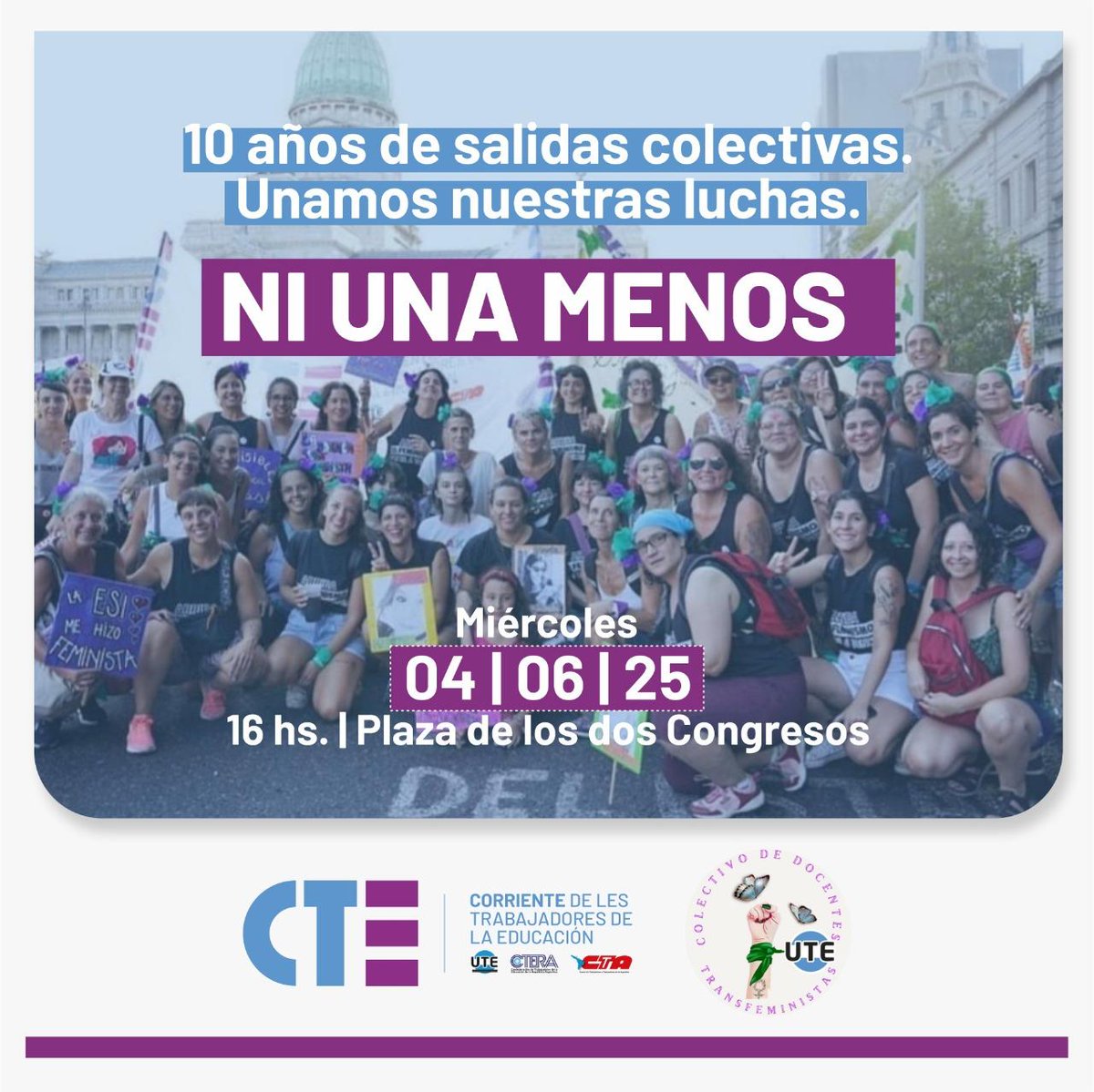 Frente a un gobierno que intenta quebrar la solidaridad, unimos nuestras luchas. Este miércoles, marchamos para erradicar la violencia patriarcal, junto a lxs jubiladxs, lxs inquilinxs, lxs trabajadores y todxs quienes nos vemos perjudicadxs por las medidas antipopulares de Milei
