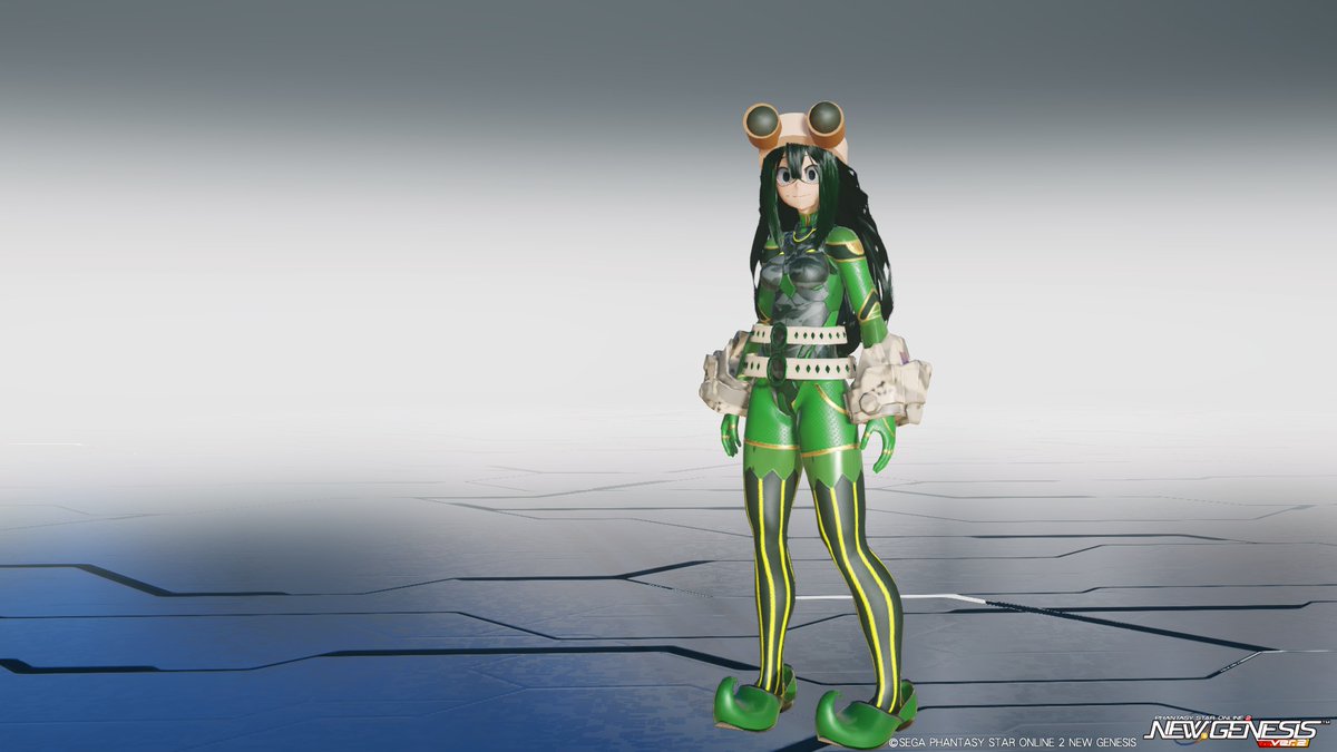 yae_lightblue's tweet image. ヒロアカ　蛙吹梅雨(リメイク)

＃キャラ再現
#PSO2NGS_SS