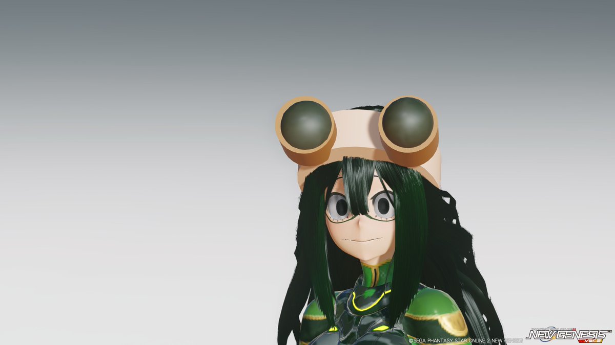 yae_lightblue's tweet image. ヒロアカ　蛙吹梅雨(リメイク)

＃キャラ再現
#PSO2NGS_SS