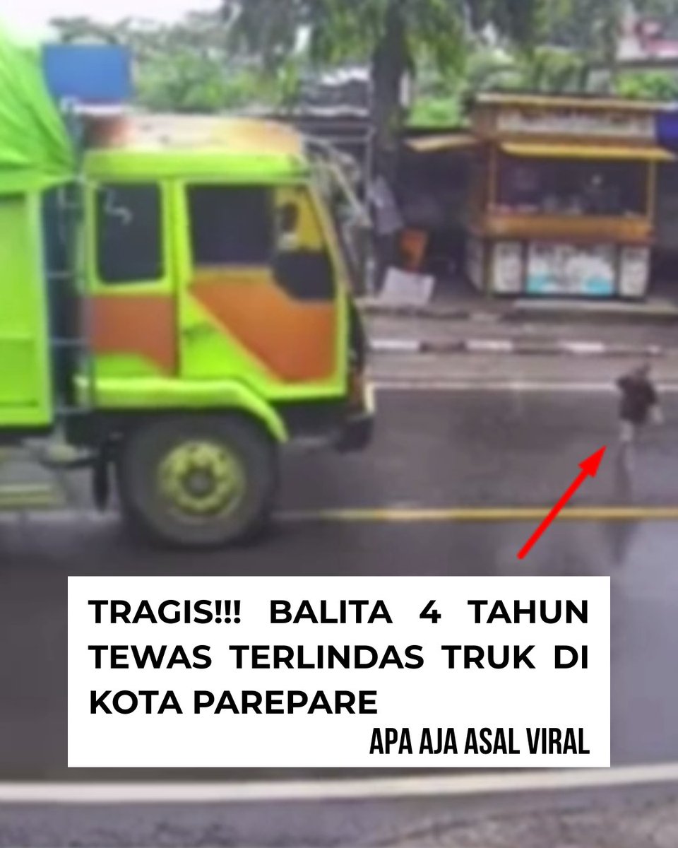 Seorang balita berinisial MI (4) di Kota Parepare, Sulawesi Selatan (Sulsel), tewas terlindas truk saat menyeberang mendadak. MI dilindas truk pada bagian kaki dan perutnya.