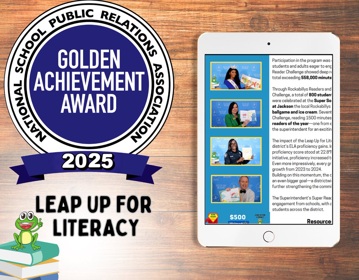 suptking's tweet image. Our efforts to promote literacy WINS! #winning