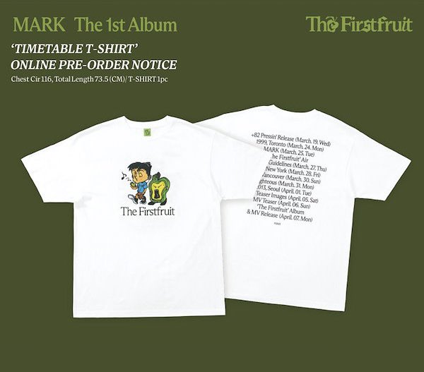 Finally Is T-Shirt Timetable Mark's Here! It's 📣 Tシャツ タイムテーブル Firstfruit The MARK マーク NCT Out finally It's アイドル