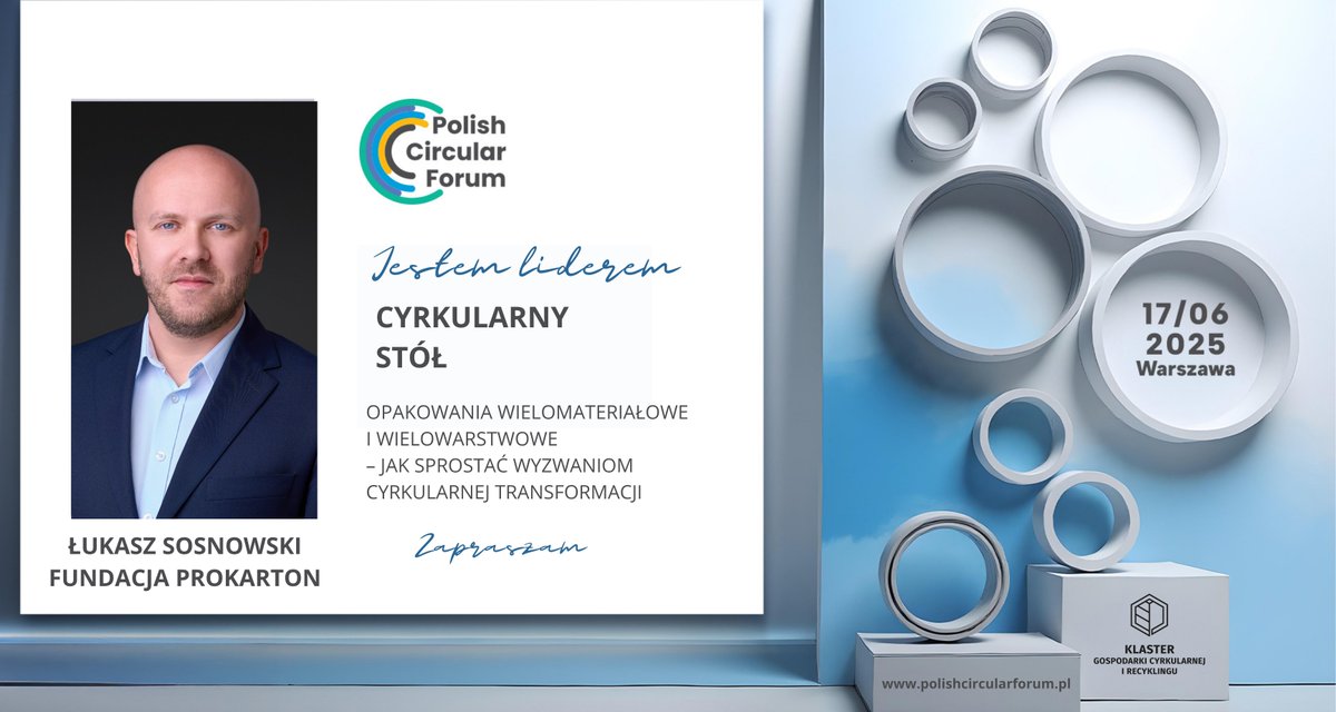 ProKarton's tweet image. 17 czerwca podczas Polish Circular Forum 2025 liderem dyskusji pt. „Opakowania wielomateriałowe i wielowarstwowe – jak sprostać wyzwaniom cyrkularnej transformacji”, będzie prezes @ProKarton @mlsosnowski. Zachęcamy do zarejestrowania się 👉polishcircularforum.pl/registration