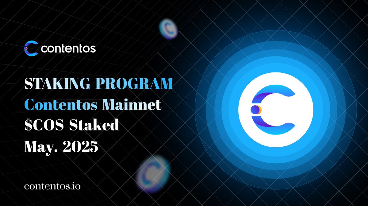 [Monthly Report Stake] - June. (2/6/2025)
Contentos mainnet đã chứng kiến tổng cộng 1,202,683,175 token COS được #Staking (explorer.contentos.io/#/chain-state/).

Mở 1 node tối thiểu 30,000,000 VEST , KIẾM 73,000 $COS/TUẦN, Check : explorer.contentos.io/#/bp/
👉 Hướng dẫn Stake tại :